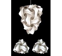 Stupendo Set Lampadario Sospensione soffitto e Lampade abat jour stanza da letto PUGNALE e coppia luci comodini CAMPANELLA Paralumi tavolo scrivania cameretta bimbi bambini lampada cuore