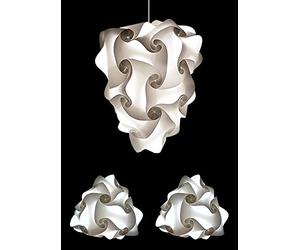 Stupendo Set Lampadario Sospensione soffitto e Lampade abat jour stanza da letto PUGNALE e coppia luci comodini CAMPANELLA Paralumi tavolo scrivania cameretta bimbi bambini lampada cuore