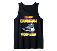 Stupid Canadian Wolf Bird Cute Cartoon Loon Sarcastic Animal Canotta