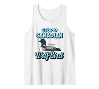 Stupid Canadian Wolf Bird Cute Cartoon Loon Sarcastic Animal Canotta