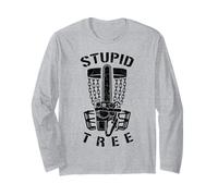 Stupid Tree Disc Golf, Divertente Giocatore di Golf con Motosega e Basket Maglia a Manica