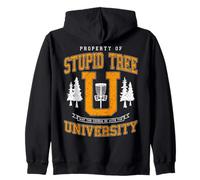 Stupido Albero Disco Golf University Vintage College Varsity Felpa con Cappuccio
