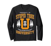 Stupido Albero Disco Golf University Vintage College Varsity Maglia a Manica