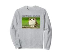 Stupido Gufo Cat Meme I Can't Take it Anymore Felpa