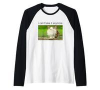 Stupido Gufo Cat Meme I Can't Take it Anymore Maglia con Maniche Raglan