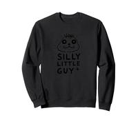 Stupido Little Guy Stravagante Personaggio dei Cartoni Animati Felpa, Unisex per Adulti, Nero, S