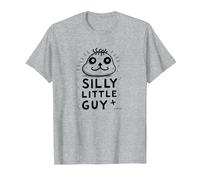 Stupido Little Guy Stravagante Personaggio dei Cartoni Animati Maglietta, Uomo, Grigio Melange, 6XL
