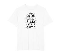 Stupido Little Guy Stravagante Personaggio dei Cartoni Animati Maglietta, Uomo Taglie Grandi, Bianco, 4X Tall