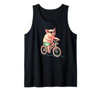 Stupido maiale pedalare attraverso la vita con un sorriso Costume Canotta