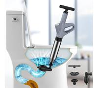 Stura WC ad alta pressione, Pompa stura scarichi con manometro visibile, Sturalavandini a pressione con sonda in tempo reale, Stantuffo robusto per intasamenti di WC, lavandini e tubature