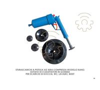 Sturascarichi Bang sturalavandini a pressione aria compressa 4 adattatori gomma