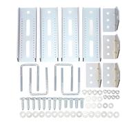 Sturdy Boat Trailer Bunk Brackets | Swivel Top Kit for Easy Installation / Oxidation Protection | Steel Bunk Bracket Kit with U Bolts & Hardware | 60 - Part Complete Replacement