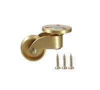 Sturdy Brass Stem Casters Set of 2 Smooth Rolling Metal Wheel for Coffee Tables Trolleys Storage Box Daily Casual Use