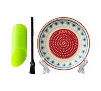 Sturdy Ceramic Grinder, Garlic Grater Dish, 3 pezzi Round Multi Function Plate Set, Premium Ceramic Kitchen Tool, Smooth Surfaces Grating Design, Home Cooking Cheese Fruit Use