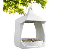 Sturdy Feeding House, Yard Bird Feeding Tool, 3.54in Seed Holder with Weather Guard, Outdoor Hanging Cardinal Station, Birdhouse with Rustic Design, Watching Supply for Park and Deck