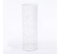 Sturdy Metal Umbrella Stand Large Capacity Cylindrical Umbrella Holder for Commercial Use Entryway Umbrella Storage Rack White