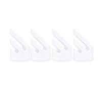 STURDY Plastic Finger Pick Set for Guitar, Bass & Ukulele - 4-Piece White Protective Picks Strumming, Fingerstyle Playing String Instrument Practice