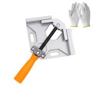 Sturdy Right Angle Clamp 90°, Single Handle 90 Degree Aluminum Alloy Clamp, Adjustable Woodworking Frame Clip for Assembly Alignment Welding Picture Framing (yellow,1pcs)