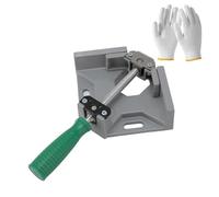 Sturdy Right Angle Clamp 90°, Single Handle 90 Degree Aluminum Alloy Clamp, Adjustable Woodworking Frame Clip for Assembly Alignment Welding Picture Framing (green,1pcs)