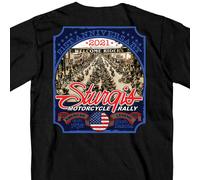 Sturgis Black Hills Rally 2021 Principale Strada Foto Moto T Shirt SPM1949