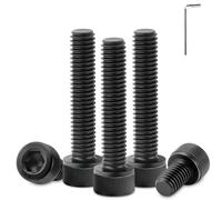 Sturiz Viti a testa cilindrica M3 x 30 mm, colore nero, 150 pezzi, con esagono incassato DIN912, in lega di acciaio, viti a testa cilindrica, filettatura completa con chiave