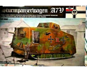 STURMPANZERWAGEN A7V scala 1/35 Tauro Model 101 Carro Armato Kit in Plastica