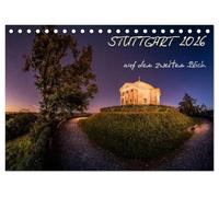 STUTTGART 2026 auf den zweiten Blick (Tischkalender 2026 DIN A5 quer), CALVENDO Monatskalender: DER Stuttgarter Panoramakalender