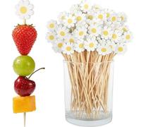 Stuzzicadenti a forma di fiore, multiuso, creativi, stuzzicadenti usa e getta, per primavera, Pasqua, festa della mamma, compleanno