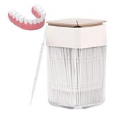 Stuzzicadenti con setole, 200 stuzzicadenti a doppia testa a lisca di pesce, con estremità seghettata, con organizer per hotel, cucina, campeggio, mantiene la bocca libera e pulita