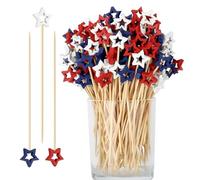 Stuzzicadenti da cocktail patriottici, con stelle rosse, bianche e blu, stuzzicadenti per sandwich, per veterani del Giorno 'Indipendenza, festa del lavoro, decorazione per hamburger, hot dog