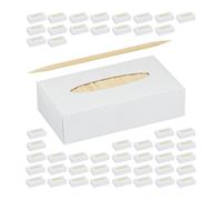 Relaxdays 50000 Sottile, per igiene Dentale, antipasti e Artigianato, 6,5 cm, stuzzicadenti, Legno Naturale, 100%, Marrone Chiaro, Bianco, 0,2 x 6,5 x 0,2 cm