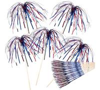 Stuzzicadenti per Cocktail | 50 Pezzi Stuzzicadenti Decorativi Con Effetto Fuochi D'Artificio,Per Antipasti e Dessert Decorazioni per Intrattenimento