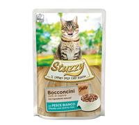 Stuzzy Cat Bocconcini cotti al vapore in gelatina – Pesce bianco – 85 g