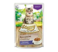 Stuzzy Cat Bocconcini Sterilized cotti al vapore 85 gr Pollo - confezione da 24 pezzi - Cibo umido per gatti - 1° ORDINE? scegli lo sconto BZR5 / BZR20 + 200 punti fedeltà