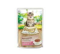 Stuzzy, Cibo Umido per Gatti Adulti con Prosciutto, in Bocconcini - (24 buste da 85g)