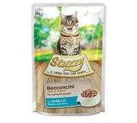 Stuzzy, Cibo Umido per Gatti Adulti Nasello, in Bocconcini - (24 buste da 85g)