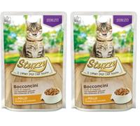 Stuzzy, Cibo Umido per Gatti Sterilizzati con Pollo, in Bocconcini - (24 buste da 85g) (Confezione da 2)