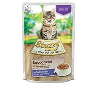 Stuzzy, Cibo Umido per Gatti Sterilizzati con Tacchino, in Bocconcini - (24 buste da 85g)
