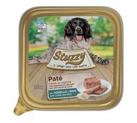 Mister Stuzzy, Cibo Umido per Cani Adulti al Gusto Agnello e Risoin Pezzi - Totale 3,3Kg (22 Vaschette da 150G)