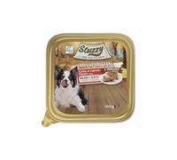 Stuzzy Monoprotein Alimento Umido per Cani Gusto Manzo, 99,9% Proteine Animali, 0,01% Proteine Vegetali, Cotto al Vapore, Alimento Completo per Cani, 16 x 100g