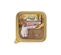 Stuzzy Monoprotein Alimento Umido per Gatti Gusto Maiale, 99,9% Proteine Animali, 0,01% Proteine Vegetali, Cotto al Vapore, Alimento Completo per Gatti, 16 x 100g