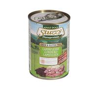 Stuzzy Monoprotein Cibo Umido per Cani, Agnello, in Lattina, 100% Proteine Animali, 0% Proteine Vegetali, Cotto al Vapore, Alimento Completo, 6 x 400 Gr