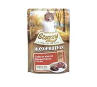 Stuzzy, Monoprotein Grain & Gluten Free, Cibo Umido Completo per Gatti Adulti con Manzo, in Patè - (20 Buste da 85g)