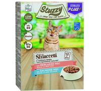 Stuzzy Sterilized Plus Cat Busta Multipack 12x85G MERLUZZO E SALMONE
