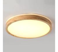 STVDEDG Lampada Da Soffitto A LED In Legno Nordico Semplice Apparecchi Di Illuminazione Moderni In Stile Europeo Vicino Al Soffitto Oscuramento Infinito 3000-6000K Con Telecomando Luci Da Soffitto