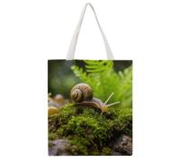 STVNKML Borsa tote da donna in tela con motivo floreale fenicottero, graziosa ed elegante, borsa a tracolla riutilizzabile, per tutti i giorni, Strisciare le lumache, 38x41cm