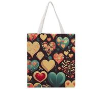 STVNKML Borsa tote da donna in tela con motivo ortensia blu, graziosa ed elegante, borsa per la spesa riutilizzabile per tutti i giorni, Cuore Crush Fiore, 38x41cm