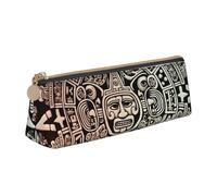 STVYUKL Astuccio porta matite con calendario Maya, fine del mondo, elegante astuccio sottile con cerniera, astuccio in pelle per cosmetici, per lavoro e ufficio