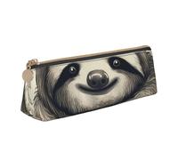 STVYUKL Astuccio portamatite con motivo bradipo My Spirit, elegante astuccio sottile con cerniera, astuccio in pelle per cosmetici, per lavoro e ufficio