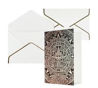 STVYUKL Biglietto di auguri con buste bianche, biglietto di auguri con calendario Maya, fine del mondo, buon compleanno, matrimonio, invito, biglietti per tutte le occasioni, 10,2 x 15,2 cm